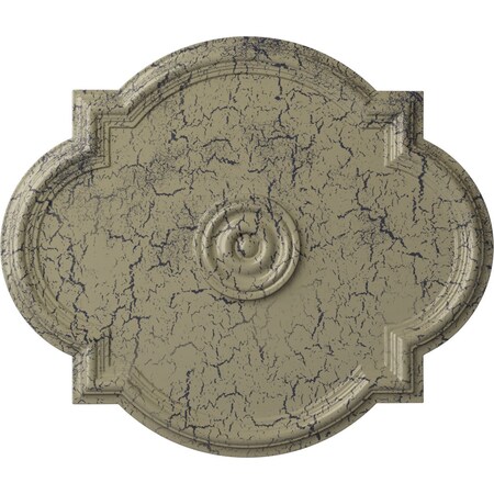 Waltz Ceiling Medallion (Canopies up to 5 1/4"), 24"W x 20 1/2"H x 1 1/8"P, Castle Stone Crackle